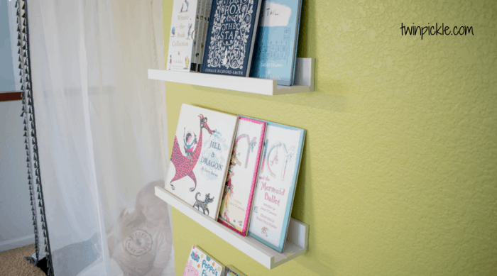 Colorful Playroom Reading Nook Book Shelves