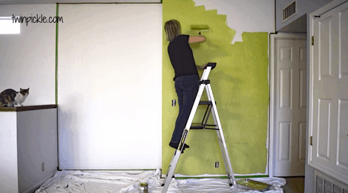 Colorful Playroom Reading Nook Progress