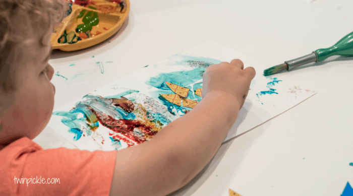 toddlers painting development flower