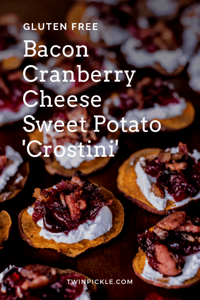 Bacon Cranberry Sweet Potato Crostini Gluten Free Appetizer Recipe