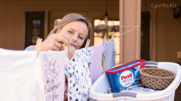 Hanging out washing with persil