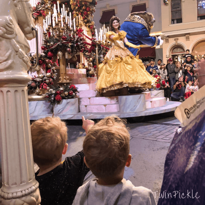 Twins at the Disney Christmas Parade