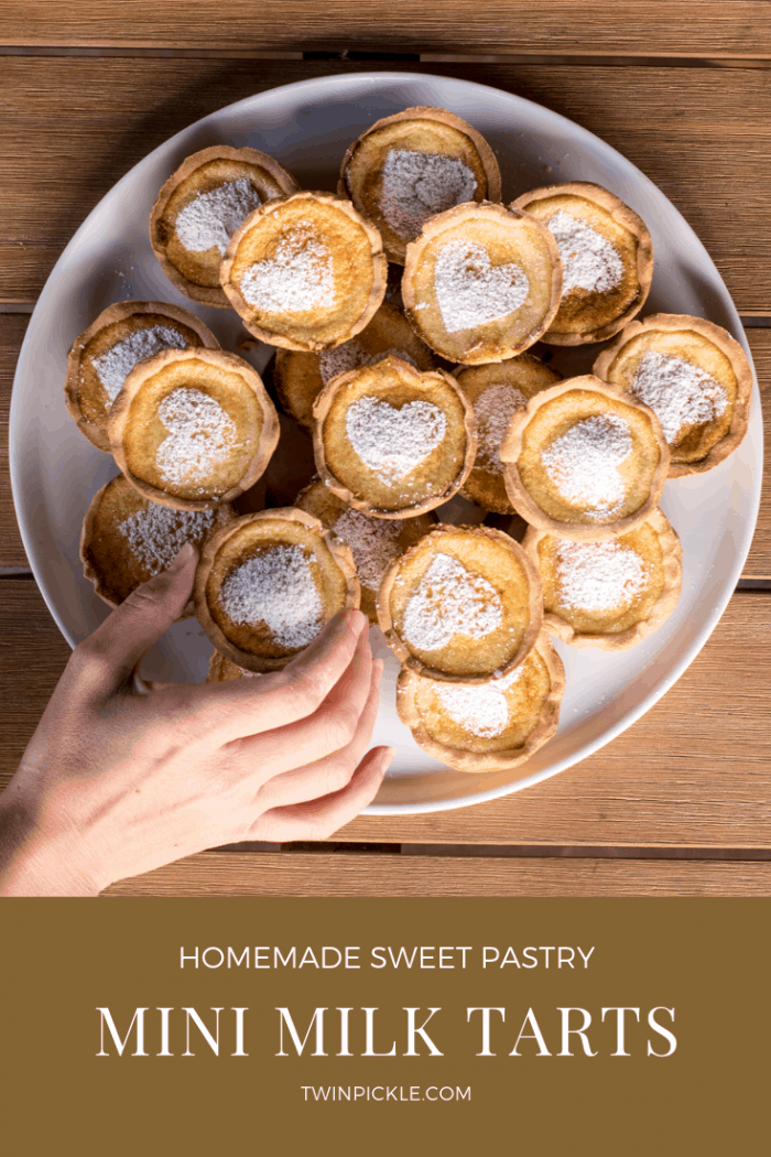 Homemade Sweet Pastry Mini Milk Tarts