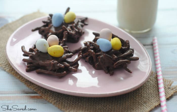 nutella easter bird nest cookies