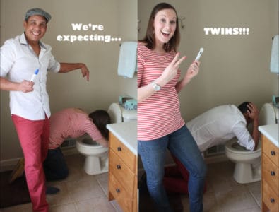 morning sickness twin announcement