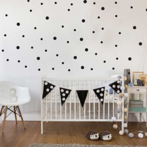 black polka dot decals