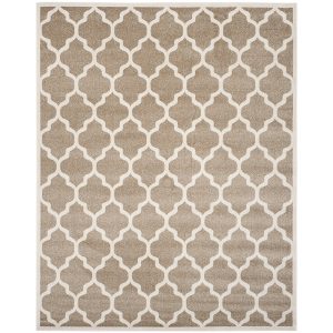 Beige trellis rug