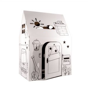 Cardboard Coloring Playhouse