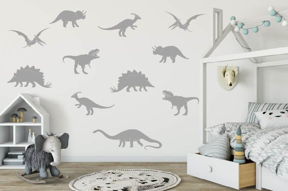 Gray Dino Decals