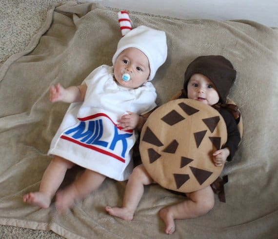 Milk and Cookies Halloween Costume for Twins