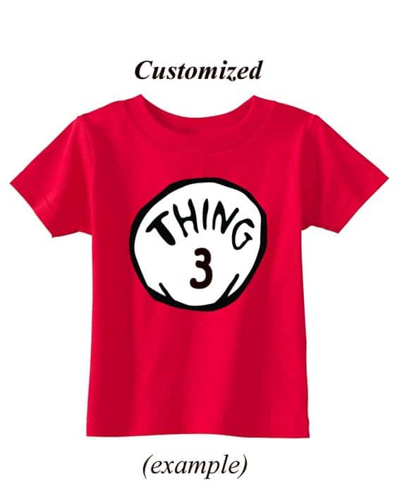 Thing one and two toddler tee