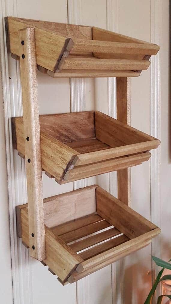 Wooden Kitchen Organizer