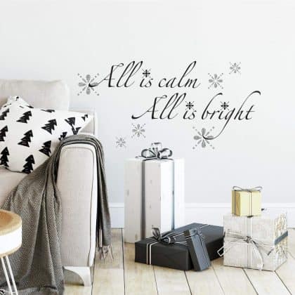 All is calm Christmas decal