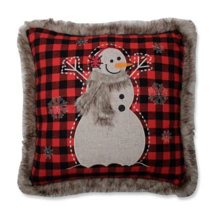 Snowman Holiday Pillow