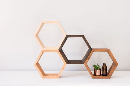 Hexagon shelves